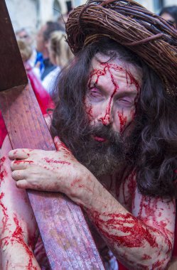 İsa'nın crucifixtion savaşını 