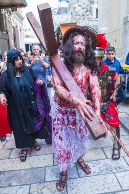 İsa'nın crucifixtion savaşını 