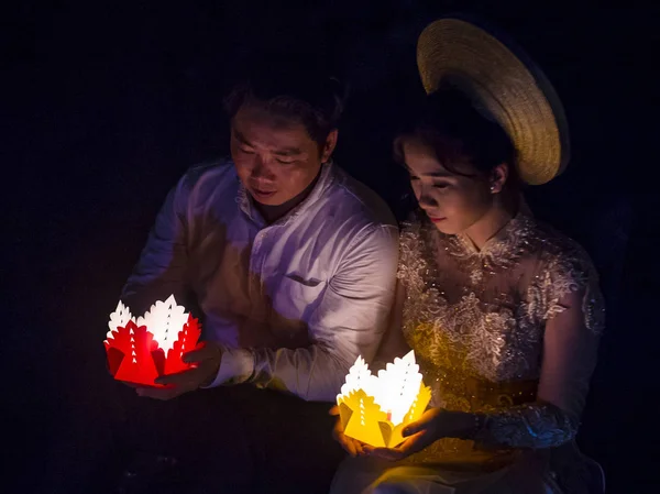 Hoi bir dolunay Lantern Festivali — Stok fotoğraf