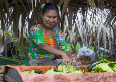 tembul yaprak satıcı Myanmar