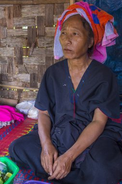 Pao kabile kadın Myanmar portresini