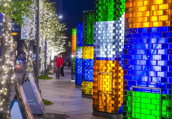 Taipei, Taiwan Luzes de Natal — Fotografia de Stock