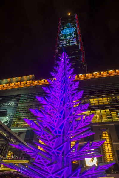 台北、台湾クリスマス ライト — ストック写真