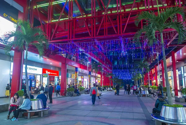 Taipei, Tayvan Noel ışıkları — Stok fotoğraf