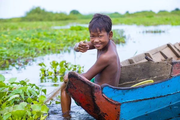 Kambodža jezero Tonle sap — Stock fotografie