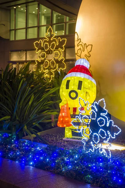 Taipei, Tchaj-wan vánoční osvětlení — Stock fotografie