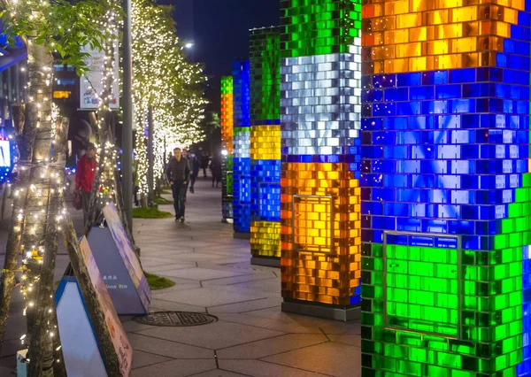 Taipei, Taiwan Luzes de Natal — Fotografia de Stock