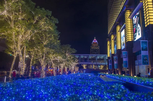 Taipei, Taiwan Christmas lights — Stock Photo, Image