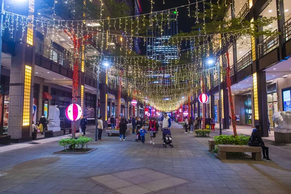 Taipei, Tayvan Noel ışıkları — Stok fotoğraf