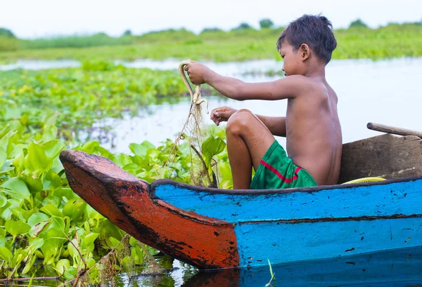 Kambodža jezero Tonle sap — Stock fotografie