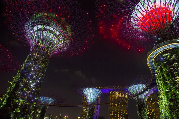 Jardins perto da baía em Singapura — Fotografia de Stock