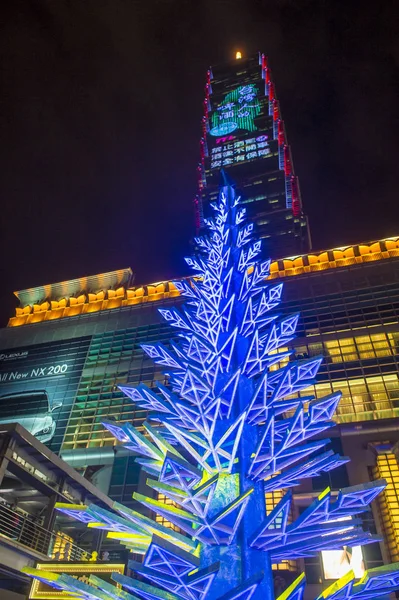 Taipei, Taiwan Luzes de Natal — Fotografia de Stock