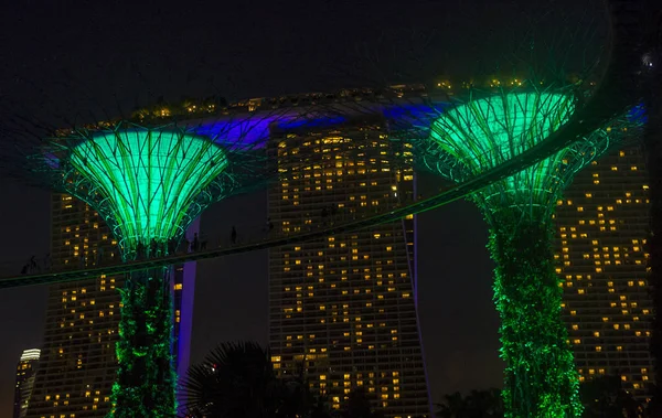 Jardins perto da baía em Singapura — Fotografia de Stock