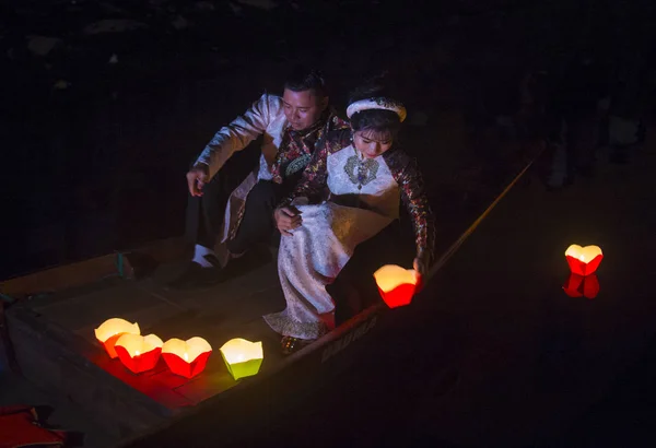 Хой на повний місяць фестиваль ліхтарів — стокове фото