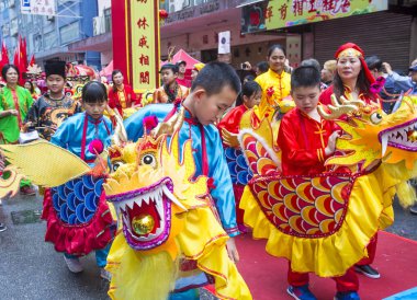 14 Tai Kok Tsui tapınağın içinde Hong Kong Fuarı.