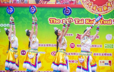 14 Tai Kok Tsui tapınağın içinde Hong Kong Fuarı.