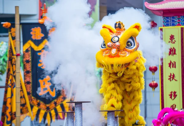 De 14e Tai Kok Tsui tempel beurs in Hong Kong. — Stockfoto