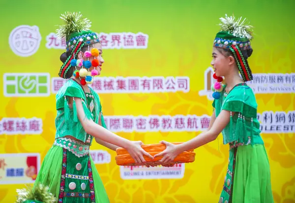 De 14e Tai Kok Tsui tempel beurs in Hong Kong. — Stockfoto