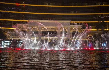 Wynn Hotel Macau çeşme gösteri