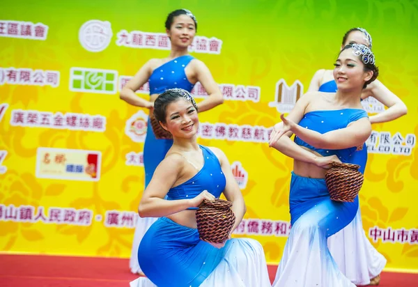 De 14e Tai Kok Tsui tempel beurs in Hong Kong. — Stockfoto