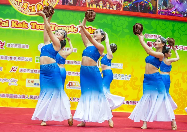 De 14e Tai Kok Tsui tempel beurs in Hong Kong. — Stockfoto