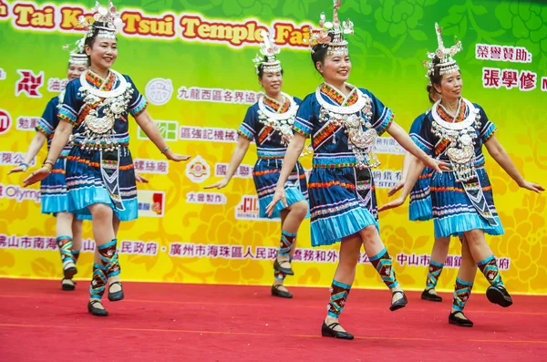 De 14e Tai Kok Tsui tempel beurs in Hong Kong. — Stockfoto