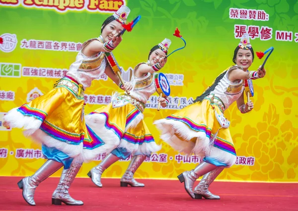 De 14e Tai Kok Tsui tempel beurs in Hong Kong. — Stockfoto