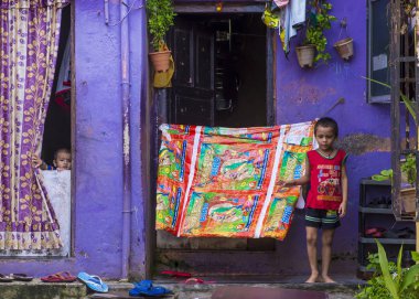 Mumbai Hindistan 'da Asalfa Mahallesi 