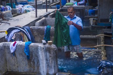 Mumbai Hindistan 'da Dhobi Ghat