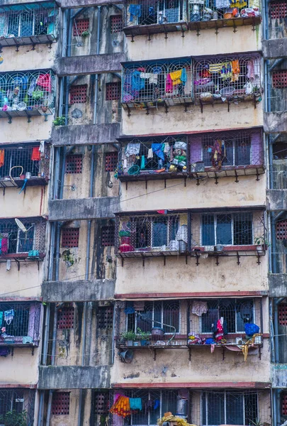 Bairro de Dharavi em Mumbai Índia — Fotografia de Stock