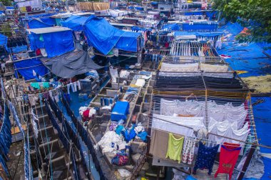 Mumbai Hindistan 'da Dhobi Ghat