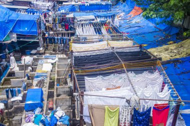 Mumbai Hindistan 'da Dhobi Ghat