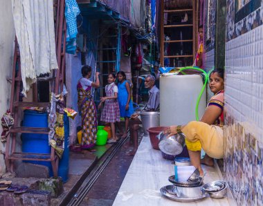Mumbai Hindistan 'da Dharavi Mahallesi 