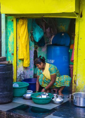 Mumbai Hindistan 'da Dharavi Mahallesi 