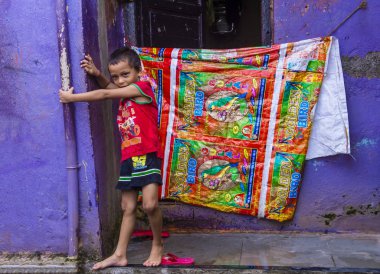 Mumbai Hindistan 'da Asalfa Mahallesi 