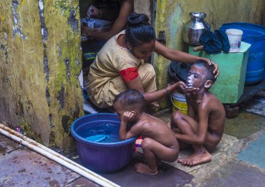 Mumbai Hindistan 'da Asalfa Mahallesi 