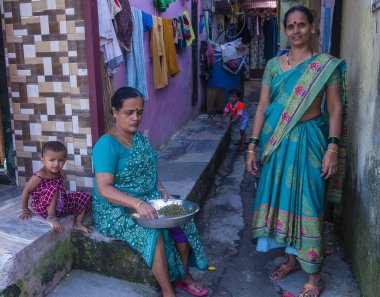 Mumbai Hindistan 'da Asalfa Mahallesi 