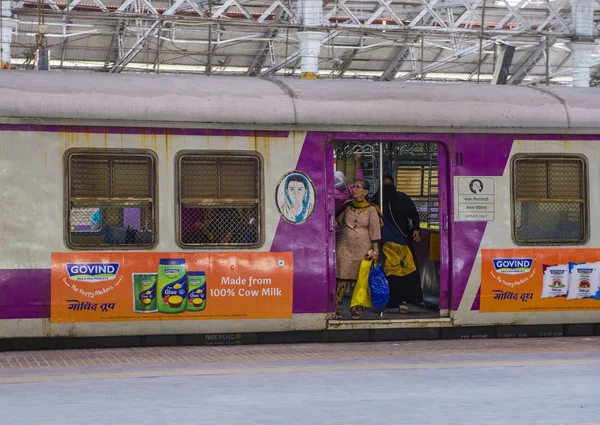 Mumbai India ferrovia suburbana — Foto Stock