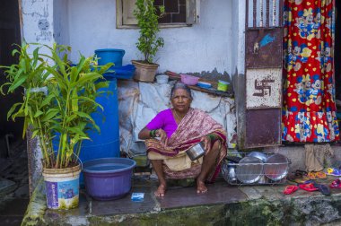 Mumbai Hindistan 'da Asalfa Mahallesi 
