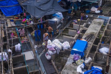Mumbai Hindistan 'da Dhobi Ghat