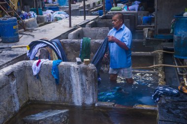 Mumbai Hindistan 'da Dhobi Ghat
