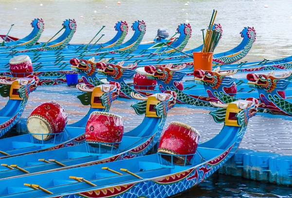 Dragon boats in Taipei Taiwan — Stock Photo, Image