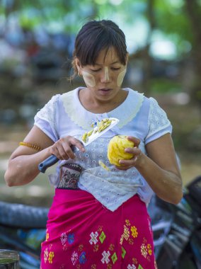 Myanmar 'daki köylüler.