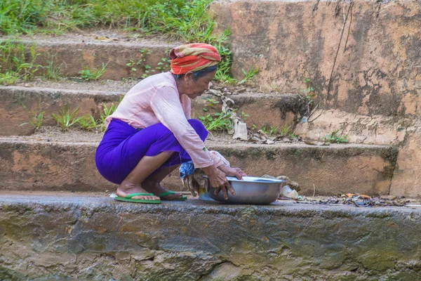 Gente di villaggio in Myanmar — Foto Stock