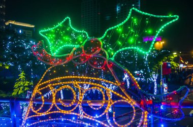Taipei Tayvan Noel ışıkları