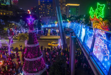Taipei Tayvan Noel ışıkları