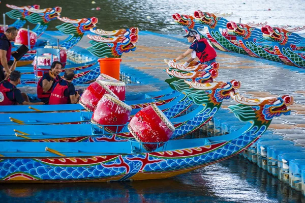 Bateaux dragons en Taipei Taiwan — Photo