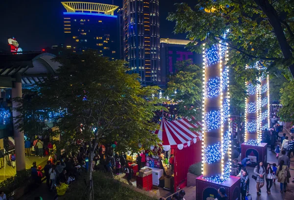 Taipei Taiwan Christmas lights — Stock Photo, Image