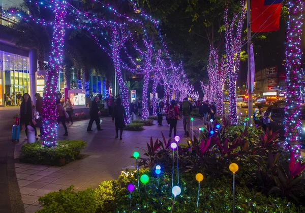Taipei Taiwan Christmas lights — Stock Photo, Image