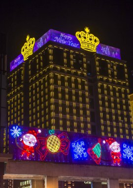 Macau - 30 Aralık: 30 Aralık 2019 'da Macau' da Büyük İmparator Oteli ve Kumarhanesi 'nin dışı 